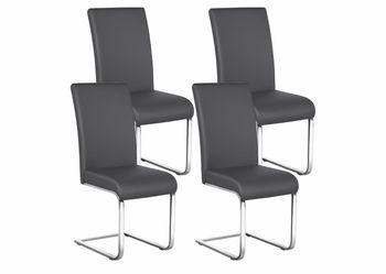 4 High Back Modern Chairs