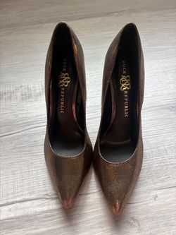 Rock Republic Bronze Metallic Pointed-Toe Pumps