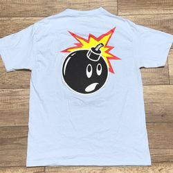 The Hundreds Adam Bomb Limited Edition Skater Light Blue Graphic T Shirt Mens M