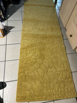 Gold Thick Runner Rug 8 Ft Long!