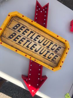 Halloween Bettle Juice sign