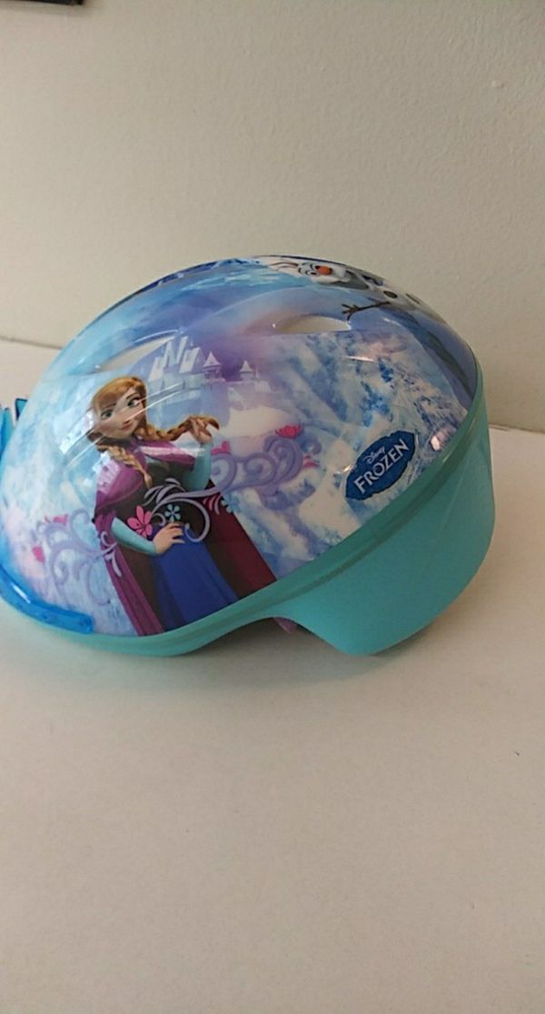frozen bike and helmet