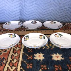 6 Vintage Porcelain Saucers