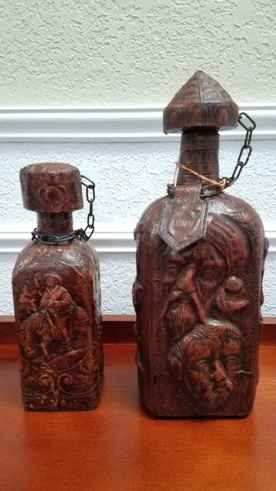 Leather Wrapped Bottles