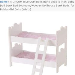 Hiliroom Bunk Beds For American Dolls