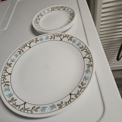 Like New 4 Big and 4 Small plates/dinner ware set