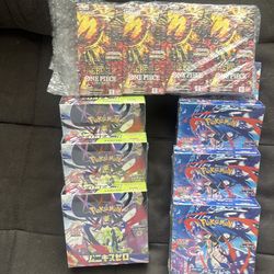 Pokemon and One piece boxes