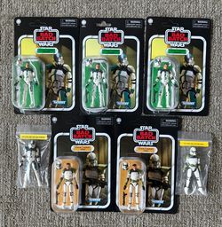 Star Wars TVC Bad Batch Clone Captain Gray Howzer Ballast 7 Figure Lot