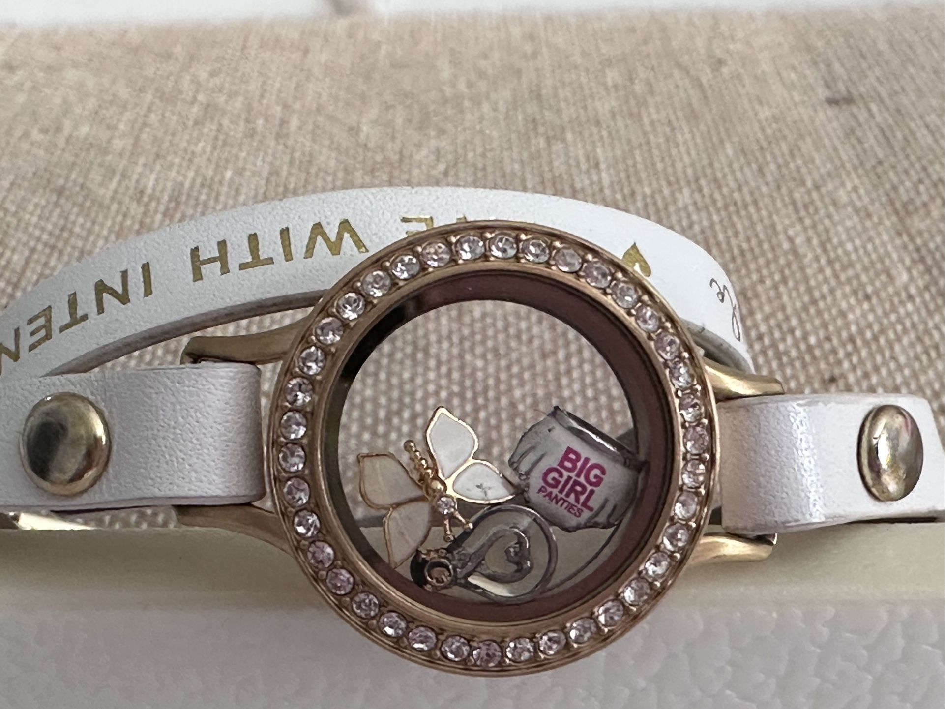 Leather Wrap Locket Bracelet