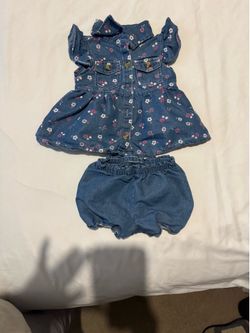 Jean set for babygirl size 3-6 months