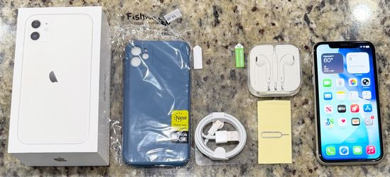 iPhone 11 Global Unlocked White 71% BH 5 Free new items