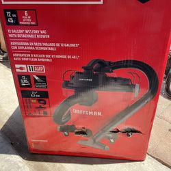Craftsman 12 Gallon Wet Dry Vacuum With Accessories