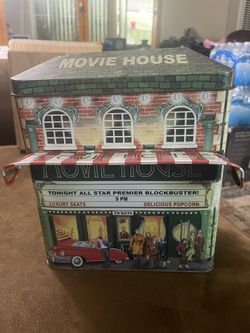 Vintage Popcorn Metallic Box