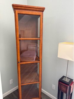 Wooden glass display cabinet