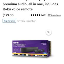 Brand New Roku 4k Streambar