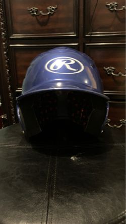 Rawlings baseball helmet blue youth dirty