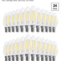 Brand New GvvooHome E12 LED Candelabra Bulbs 24-Pack (5000K Daylight)