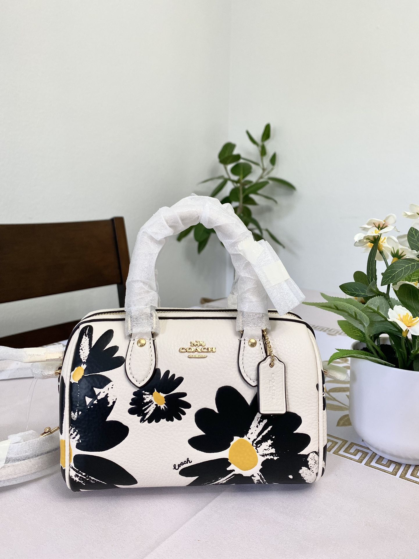 Coach Mini Rowan Crossbody Bag With Floral Print