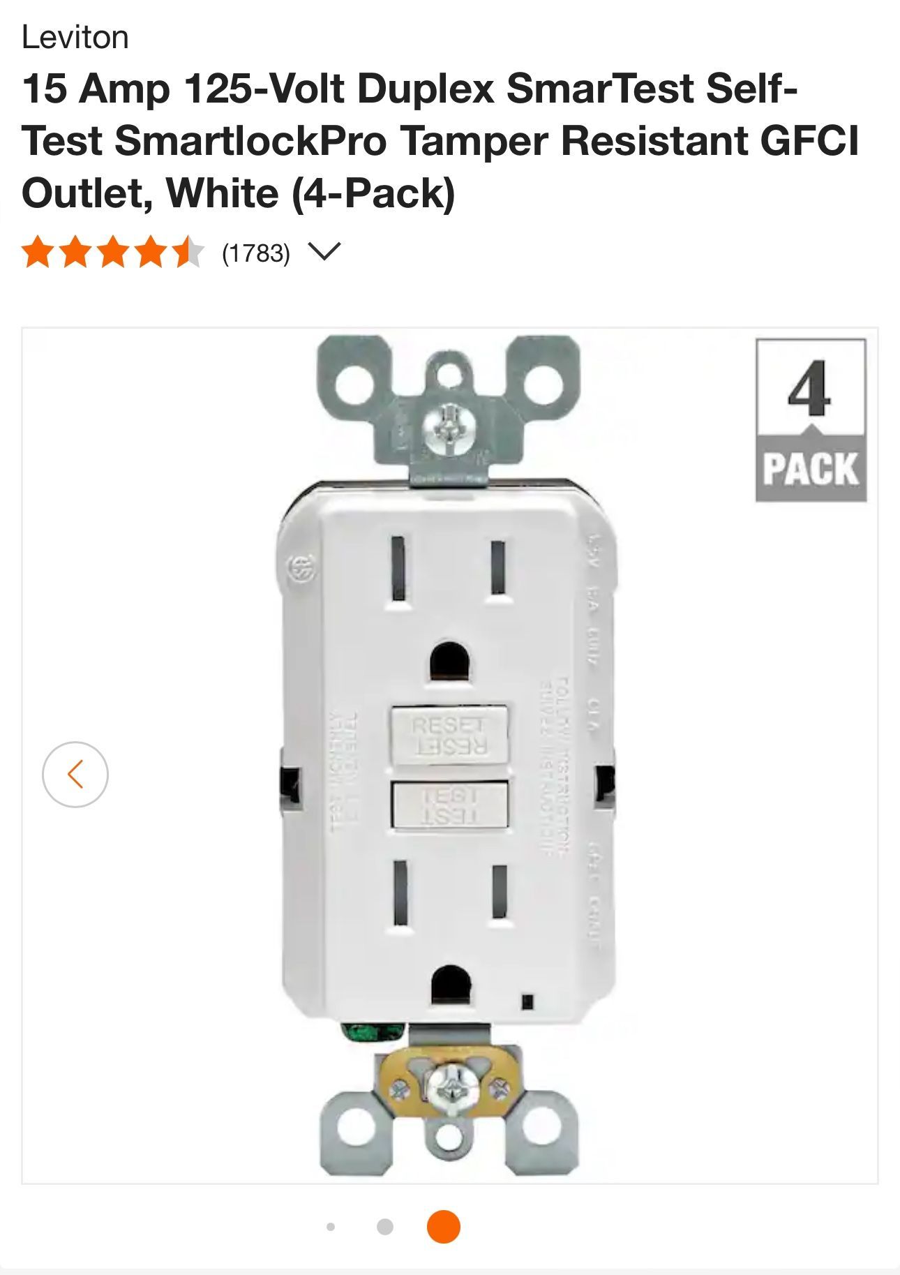 GFCI Outlet WR-TR 20amp (nuevos )