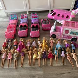 Barbies, Barbie Cars, Jeeps, Airplane, Tv