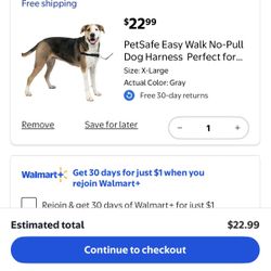 PetSafe Easy Walk No-Pull Dog Harness  Perfect for Leash & Harness Training size XL