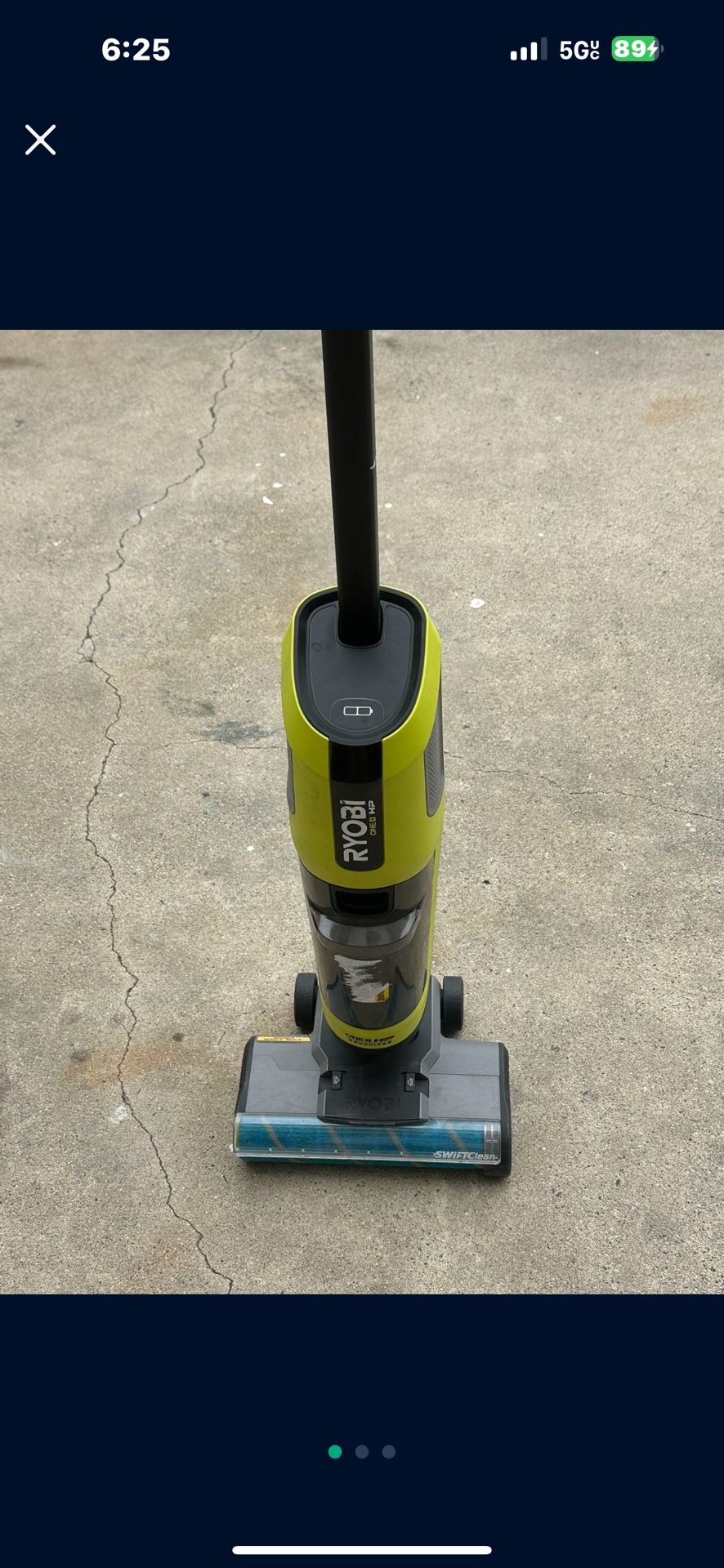 Description Ryobi ONE+ HP 18V Brushless Cordless Wet/Dry Stick Mop and Vacuum Kit. (tool only) .