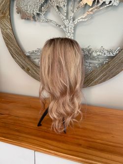 Icy Pink 100% Hand Tied Human Hair Topper *New*!