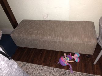 Gray bench storage