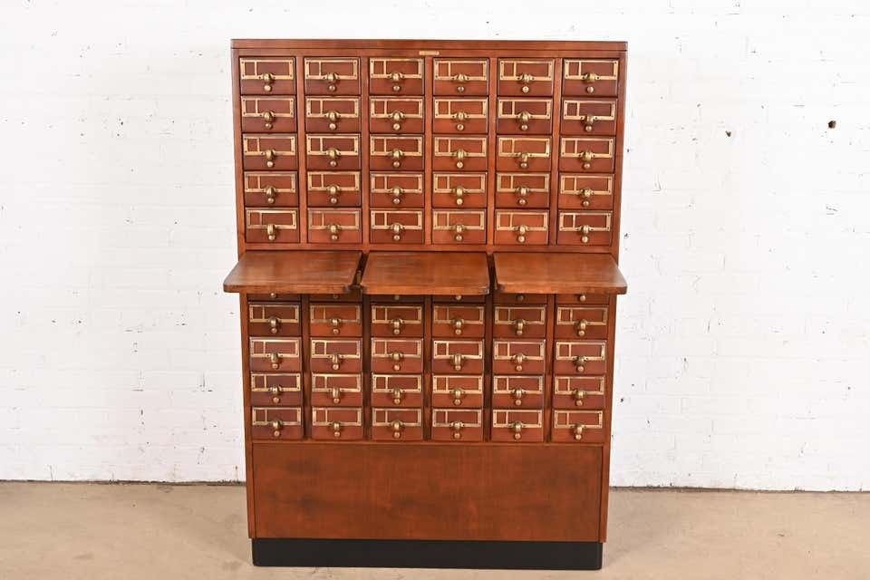 Antique Card Catalog Cabinet 