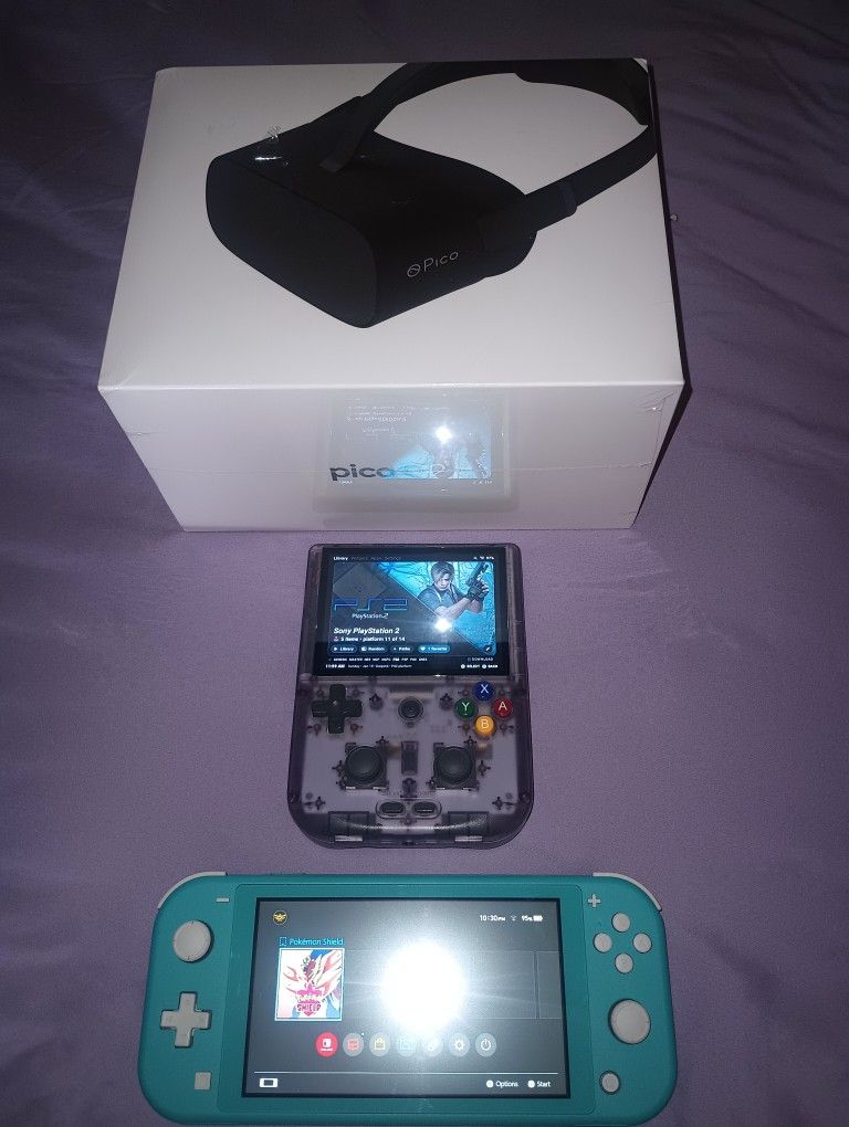 Nintendo Switch Lite, Anbernic 405v, Pico G2 4k Vr