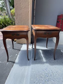 Antique Wood End Tables
