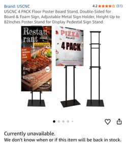 USCNC 4 PACK Floor Poster Board Stand up to 82 inch.
