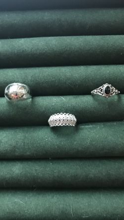 Silver .925 Rings sz 5. $20 each