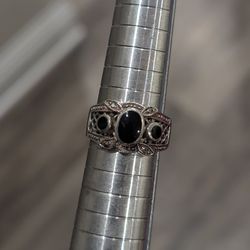Obsidian Ring - Size 8 1/2