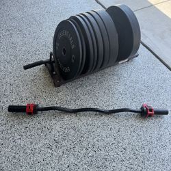 Weight Plates/ Barbell/ Plates Rack With Wheels