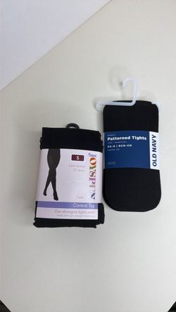 Black Control Top Tights Bundle Small