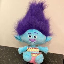 Dreamworks Trolls Plush Doll with Purple hair. Size 14” 