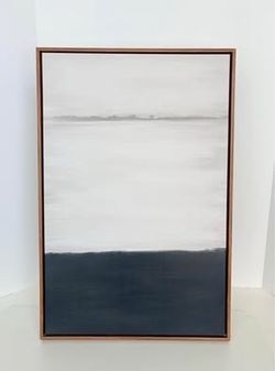 16x24 Canvas Print Wall Art in Faux Wood Floating Frame