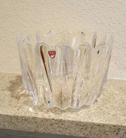 Orrefors "Crown" Heavy Crystal Bowl sweden