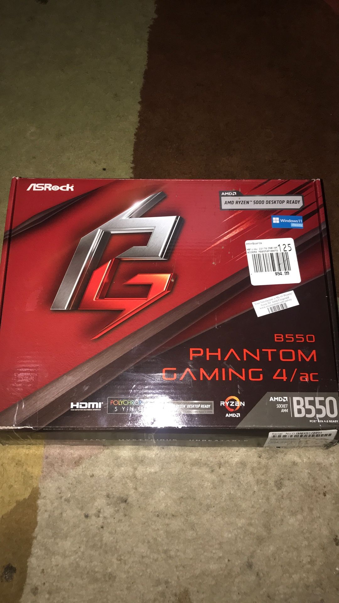 ASRock B550 Phantom Gaming 4 Supports AMD AM4 Socket Ryzen