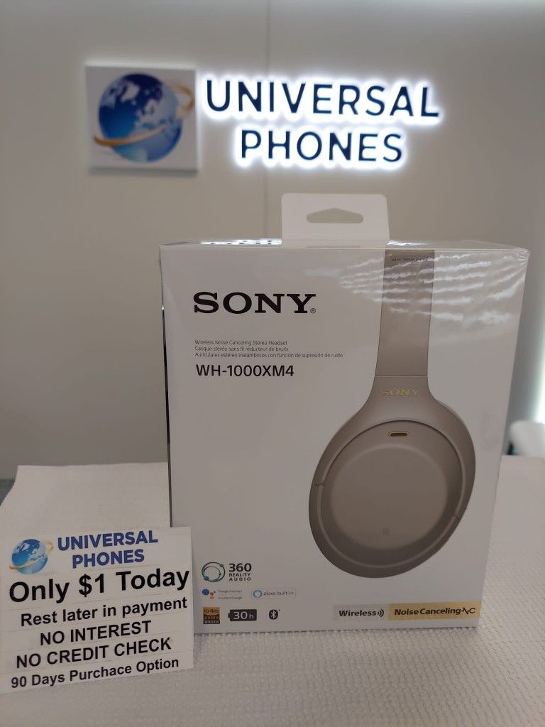 SONY WH1000XM4 BLUETOOTH HEADPHONES NEW IN BOX $1 DOWN TODAY REST IN PAYMENTS.NO CREDIT CHECK