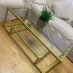 Coffee Table Gold Glass Coffee Table