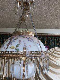 Antique Vintage Hanging Oil Lamp