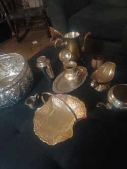 Silver and brass antique collectable