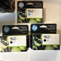 HP 962XL Ink Cartridges - Black & Cyan 