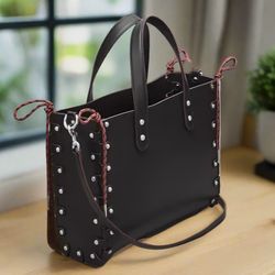 Coach medium Re Laceable Tote Coachtopia Black Leather CO667 Crossbody