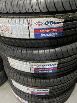 **NEW TIRE SALE** 4 NEW 26570R17 Otani All Season tires for $500 installed and balance.  265/70/17 265/70/R17 265 70 R 17 265 70 17 26570R17  AIl NEW 