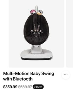 4Moms Multi-Motion Baby Swing with Smart Connectivity - Black
