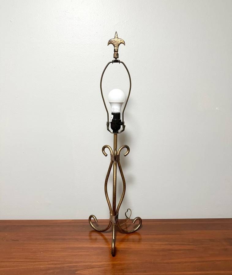 Ornate Wrought Iron Table Lamp