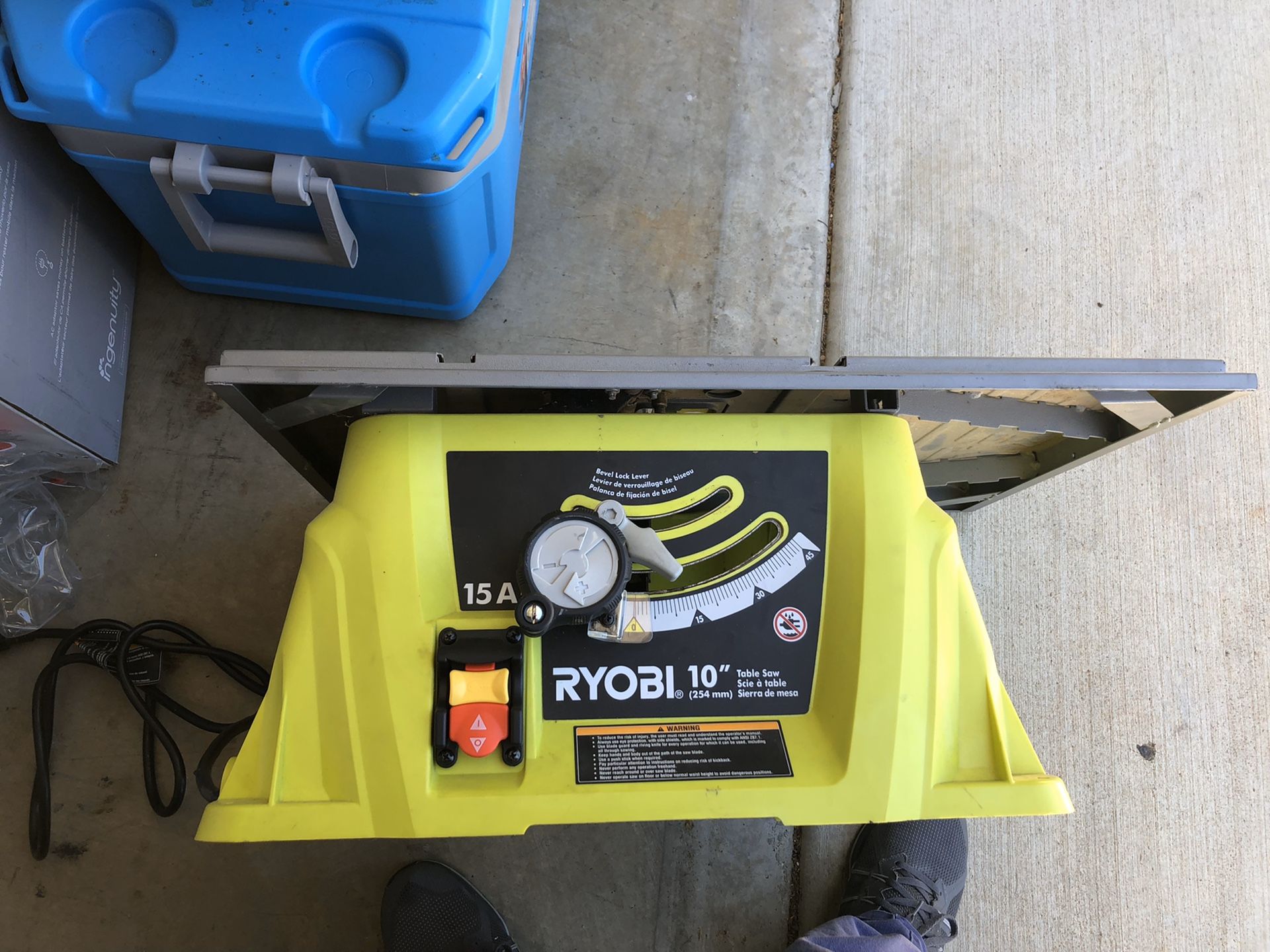 Ryobi 10” table saw